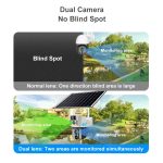 4K Беспроводная камера Solar WI-FI , двойной объектив, ночное видение V380 Pro CCTV 8MP — фото 6