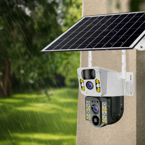 4K Беспроводная камера Solar WI-FI , двойной объектив, ночное видение V380 Pro CCTV 8MP