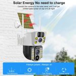 4K Беспроводная камера Solar WI-FI , двойной объектив, ночное видение V380 Pro CCTV 8MP — фото 7