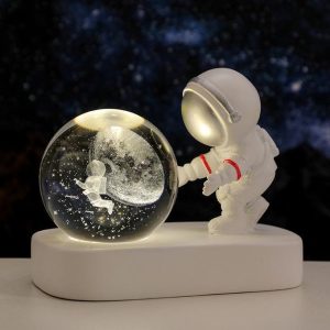 Хрустальный 3D ночник Астронавт