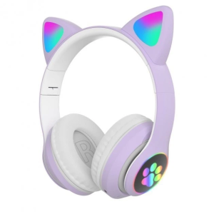 Беспроводные наушники Cat STN-28 / Гарнитура с микрофоном FM радио Bluetooth фиолетовый — фото 2