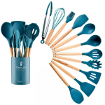 Набор кухонных принадлежностей силиконовый Kitchen Set RB-2239 синий (12 предметов) — фото 3