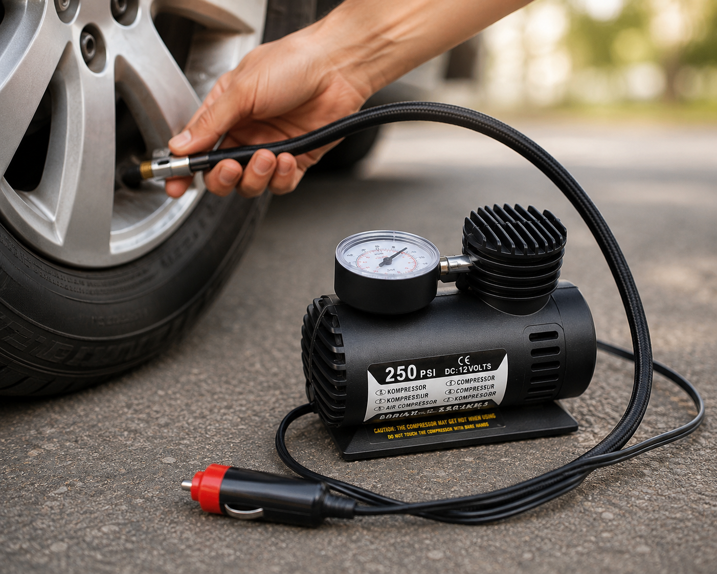 Автомобильный компрессор Air Pump Ji030 12V / Компрессор для шин / Насос электрический от прикуривателя Автомобильный компрессор Air Pump Ji030 12V / Компрессор для шин / Насос электрический от прикуривателя
