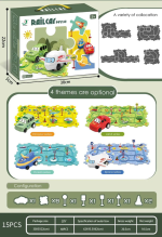 Детский игровой набор Railcar Puzzle / Развивающая головоломка с машинкой и ковриком-пазлом 25 деталей — фото 5