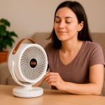 Аккумуляторный мини вентилятор VU-05/FS-25 с поворотом / Вентилятор Mini fan с LED-подсветкой и USB — фото 4