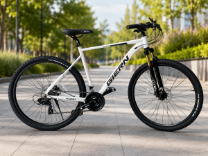 Горный велосипед 29″ с алюминиевой рамой 21″ и гидравлическими тормозами Shimano Белый