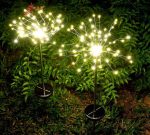 Фонарь садовый Фейерверк газонный на солнечной батарее, 90 led, 8 режимов (2 шт в комплекте) — фото 6