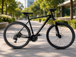 Горный велосипед 29″ с алюминиевой рамой 21″ и гидравлическими тормозами Shimano Черный