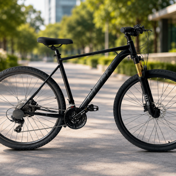 Горный велосипед 29″ с алюминиевой рамой 21″ и гидравлическими тормозами Shimano Черный