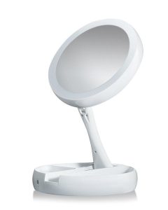 Круглое зеркало с LED подсветкой для макияжа 2 в 1 с увеличением — фото 2
