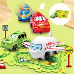 Детский игровой набор Railcar Puzzle / Развивающая головоломка с машинкой и ковриком-пазлом 25 деталей — фото 4