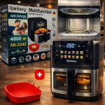 Аэрогриль Rainberg RB 2342 4800W аэрофритюрница безмасляная для приготовления без масла с 2 Тенами 12,5 л и сенсорным управлением — фото 5