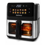 Аэрогриль Rainberg RB 2342 4800W аэрофритюрница безмасляная для приготовления без масла с 2 Тенами 12,5 л и сенсорным управлением — фото 6