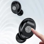 Беспроводные Bluetooth наушники F9, Черные / Сенсорные наушники с зарядным кейсом / Вакуумные блютуз наушники — фото 4