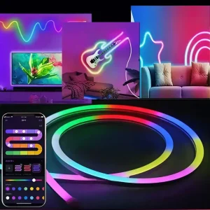 Умная неоновая лента от USB, 10 м, пульт + Bluetooth, Rgb / RGB лента / Гибкий неон / Лента светодиодная — фото 2