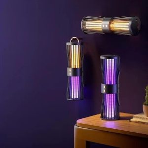 Лампа-ловушка для комаров LY-936 USB бесшумная с функцией ночника и электрической сеткой 3000 В, чёрная — фото 2