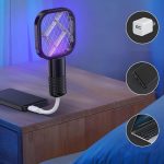 Электрический уничтожитель насекомых от USB, Черный / Лампа от комаров / Ловушка для комаров / Электрическая мухобойка — фото 3
