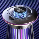 Антимоскитная лампа-светильник с USB,2000 мАч, XL-1413, Черная / Ловушка от насекомых / Лампа от комаров — фото 2
