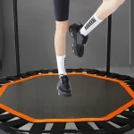 Батут с ручкой Ø105х120х25см, Черный / Батут для детей / Детский батут с перилом / Фитнес батут / Батут для фитнеса — фото 4