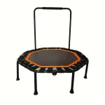 Батут с ручкой Ø105х120х25см, Черный / Батут для детей / Детский батут с перилом / Фитнес батут / Батут для фитнеса — фото 5