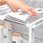 Регулируемая кухонная полка, 38-70 см, KITCHEN RACK, Белый / Раздвижной стеллаж для хранения посуды под раковину — фото 5
