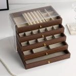 Шкатулка для хранения украшений XL-1833 Коричневый / Шкатулка для украшений / Органайзер для бижутерии — фото 3