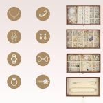Шкатулка для хранения украшений XL-1833 Коричневый / Шкатулка для украшений / Органайзер для бижутерии — фото 7