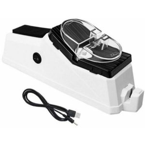 Электрическая точилка для ножей Electric Knife Sharpener от USB, Белый / Профессиональная электроточилка / Ножеточка — фото 2