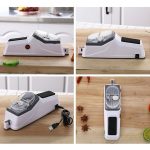 Электрическая точилка для ножей Electric Knife Sharpener от USB, Белый / Профессиональная электроточилка / Ножеточка — фото 3