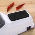 Электрическая точилка для ножей Electric Knife Sharpener от USB, Белый / Профессиональная электроточилка / Ножеточка — фото 6