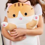 Мягкая игрушка Кот Батон 90 см, DOLL 1498-50, Коричневый / Плюшевая игрушка обнимашка / Детская игрушка длинный кот — фото 8