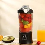 Портативный мини-блендер 600Мл, XL-1427, Черный / Аккумуляторная бутылка-блендер / Блендер для смузи — фото 2