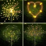 Садовый фонарь на солнечной батарее Одуванчик (1 шт) 90 LED, Теплый белый / Лед светильник для сада на ножке — фото 8