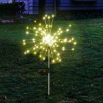 Садовый фонарь на солнечной батарее Одуванчик (1 шт) 90 LED, Теплый белый / Лед светильник для сада на ножке — фото 9