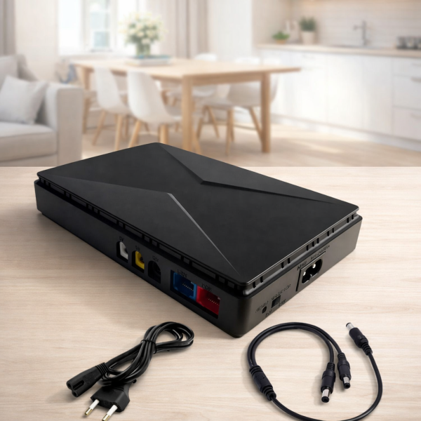 Мини-ИБП Andowl Q-UP900X1 – бесперебойник 10000 mAh для Wi-Fi роутера, модема, IP-камер и LED-освещения