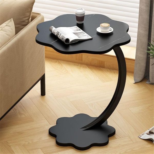 Прикроватный кофейный столик Flower 40х30х60 см Черный