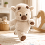 Плюшевая игрушка-корова / Плюшевый бегающий телёнок 45×20×6 см