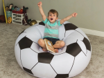 Надувное кресло-пуф Inflatable Sofa / Надувное кресло-мешок 110×110×85 см Черно-белый