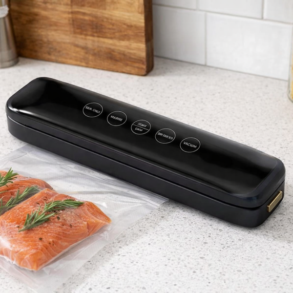 Кухонный вакуумный упаковщик Vacuum sealer Model 10 / Вакууматор для продуктов / Кухонный вакууматор 33х8,5х6см от сети