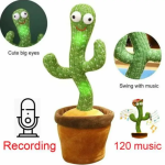 Танцующий кактус, свето – музыкальная игрушках, Dancing Cactus TikTok кактус в вазоне 34 см — фото 4