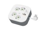Сетевой удлинитель/фильтр/резветлитель/тройник (A107/PNS-05) (4м, LED, 4-220V, 2-USB, 1-PD (Type-C) — фото 2