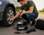 Автомобильный компрессор Air Pump Ji030 12V / Компрессор для шин / Насос электрический от прикуривателя — фото 2