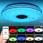 38см светодиодный RGB потолочный светильник bluetooth + пульт дистанционного управления — фото 5