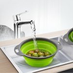Дуршлаг силиконовый складной большой + маленький Collapsible filter baskets — фото 3