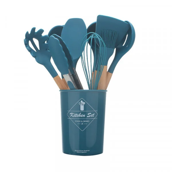 Набор кухонных принадлежностей силиконовый Kitchen Set RB-2239 синий (12 предметов) Набор кухонных принадлежностей силиконовый Kitchen Set RB-2239 синий (12 предметов)