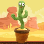 Танцующий кактус, свето – музыкальная игрушках, Dancing Cactus TikTok кактус в вазоне 34 см — фото 6