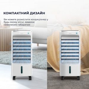 Кондиционер портативный напольный на колесиках 3,5л / Портативный охладитель воздуха 50Вт — фото 2