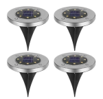 Садовый уличный светодиодный фонарь-подсветка на солнечной батарее Solar Pathway Lights 4шт 7см — фото 2