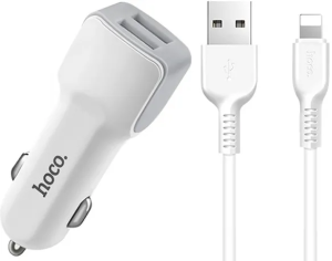 Адаптер ОЗУ Hoco Z23 dual-port car charger 2USB 2.4A — фото 2
