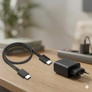 Адаптер USB с кабелем USB-TYPE C 45W Black Edition / Сетевой адаптер USB с кабелем / Зарядное устройство